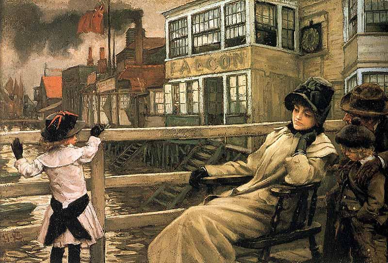 James Tissot Waiting for the Ferry Sweden oil painting art